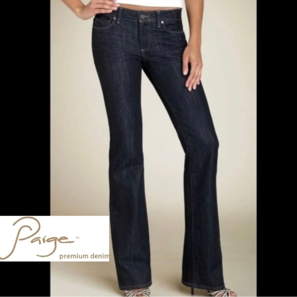 Paige Benedict Canyon Classic Rise Bootcut Jeans Dark Wash Size 27